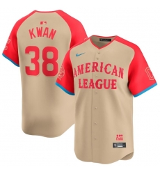 Men American League 38 Steven Kwan Cream 2024 All Star Limited Stitched Jersey