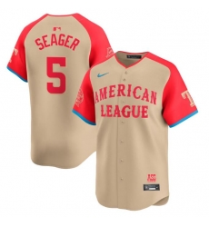 Men American League 5 Corey Seager Cream 2024 All Star Limited Stitched Baseball Jersey