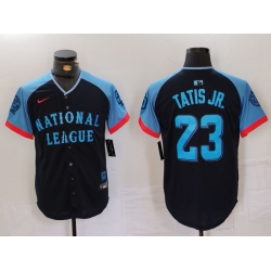 Men National League 23 Fernando Tatis Jr  Navy 2024 All Star Limited Stitched Baseball 4