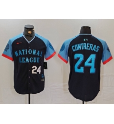 Men National League 24 William Contreras Navy 2024 All Star Limited Stitched Baseball Jersey 2