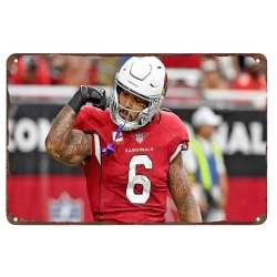 Arizona Cardinals Aluminum Sign 12x8 Inch James Conner 001