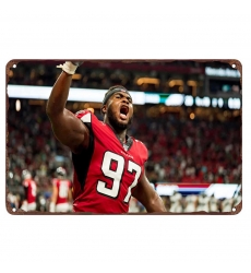 Atlanta Falcons Aluminum Sign 12x8 Inch Grady Jarrett 005