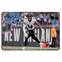 Baltimore Ravens Aluminum Sign 12x8 Inch Kyle Hamilton 003