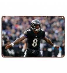 Baltimore Ravens Aluminum Sign 12x8 Inch Lamar Jackson 002