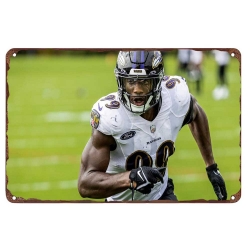 Baltimore Ravens Aluminum Sign 12x8 Inch Odafe Oweh 003