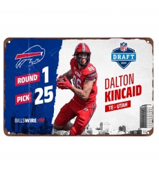 Buffalo Bills Aluminum Sign 12x8 Inch Dalton Kincaid 004