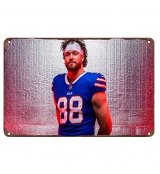 Buffalo Bills Aluminum Sign 12x8 Inch Dawson Knox 001