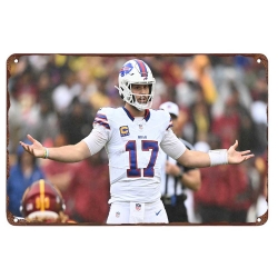 Buffalo Bills Aluminum Sign 12x8 Inch Josh Allen 002