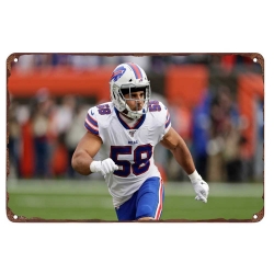 Buffalo Bills Aluminum Sign 12x8 Inch Matt Milano 002