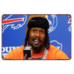 Buffalo Bills Aluminum Sign 12x8 Inch Von Miller 003