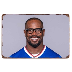 Buffalo Bills Aluminum Sign 12x8 Inch Von Miller 004