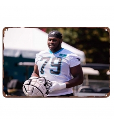 Carolina Panthers Aluminum Sign 12x8 Inch Ikem Ekwonu 002