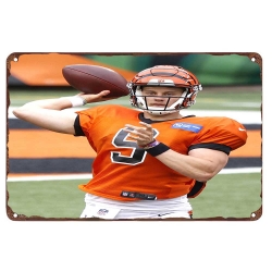 Cincinnati Bengals Aluminum Sign 12x8 Inch Joe Burrow 001