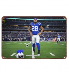 Indianapolis Colts Aluminum Sign 12x8 Inch Jonathan Taylor  001