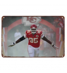 Kansas City Chiefs Aluminum Sign 12x8 Inch Chris Jones 001