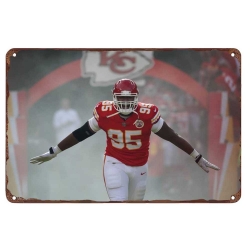 Kansas City Chiefs Aluminum Sign 12x8 Inch Chris Jones 001