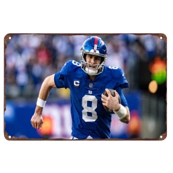 New York Giants Aluminum Sign 12x8 Inch Daniel Jones 006