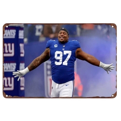 New York Giants Aluminum Sign 12x8 Inch Dexter Lawrence 003