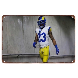 Los Angeles Rams Aluminum Sign 12x8 Inch Kyren Williams 004