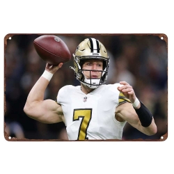 New Orleans Saints Aluminum Sign 12x8 Inch Taysom Hill 004