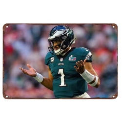 Philadelphia Eagles Aluminum Sign 12x8 Inch Jalen Hurts 001