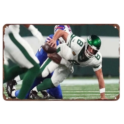 New York Jets Aluminum Sign 12x8 Inch Aaron Rodgers 001