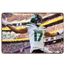 New York Jets Aluminum Sign 12x8 Inch Garrett Wilson 003