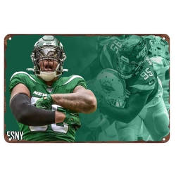 New York Jets Aluminum Sign 12x8 Inch Quinnen Williams 004