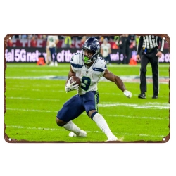 Seattle Seahawks Aluminum Sign 12x8 Inch Kenneth Walker III 002