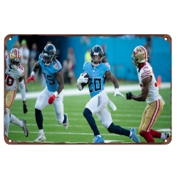 Tennessee Titans Aluminum Sign 12x8 Inch Tony Pollard 001