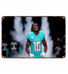 Miami Dolphins Aluminum Sign 12x8 Inch Tyreek Hill 002