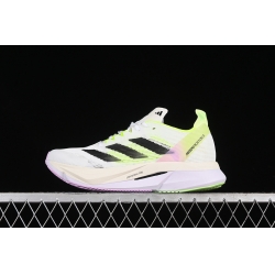 ADIZERO BOSTON 12 M CLOUD WHITE CORE BLACK GREEN SPARK