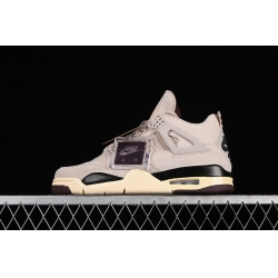 A MA MANIERE X AIR JORDAN 4 RETRO FOSSIL STONE METALLIC PEWTER BURGUNDY CRUSH