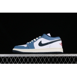 AIR JORDAN 1 LOW WHITE AEGEAN STORM PALE IVORY ARMORY NAVY