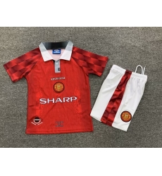 Youth Retro Soccer Jerseys Manchester United F.C. Red