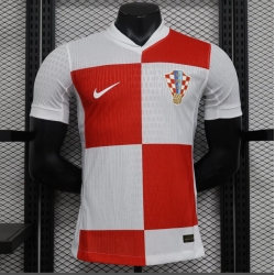 Men 2024 Soccer Jersey Crotia White