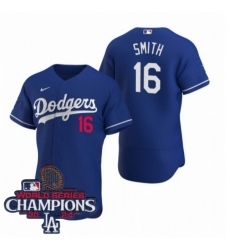 Youth Nike Los Angeles Dodgers Will Smith #16 Blue Flex Base 2024 World Series Champions Stitched MLB Jersey