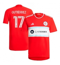 Men Chicago Fire Brian Gutierrez 2024 25 Home Replica Red