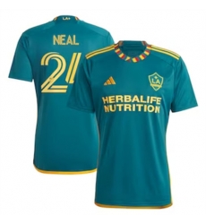 Men LA Galaxy Jalen Neal 2024 25 Away Replica Green