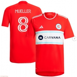 Men's Chicago Fire Chris Mueller adidas Red 2024 Return To Red Replica Player Jersey