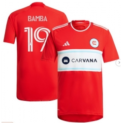 Men's Chicago Fire Jonathan Bamba adidas Red 2024 Return To Red Replica Player Jersey