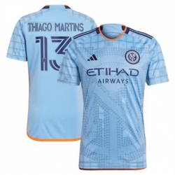 Men New York City FC Thiago Martins 2024 25 Home Replica Light Blue