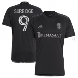 Mens Nashville SC Sam Surridge adidas Black 2023 Man In Black Kit Replica Player Jersey