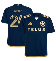 Men Vancouver Whitecaps FC Brian White 2024 25 Away Replica Navy