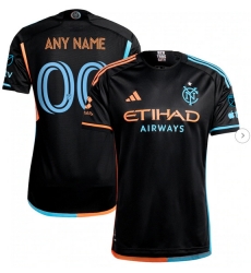 Men's New York City FC adidas Black 2024 24 7 Kit Authentic Custom Jersey