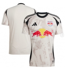 Men New York Red Bulls adidas Tan 2025 Stone Replica Jersey