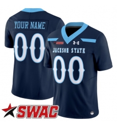 Men Jackson State Tigers ACTIVE PLAYER Custom Navy 2025 F U S E Vapor Limited Stitched Football Jersey Men Jackson State Tigers ACTIVE PLAYER Custom Navy 2025 F U S E Vapor Limited Stitched Football Jersey