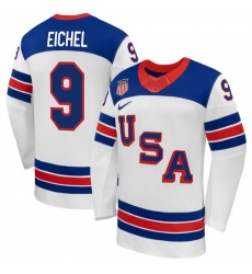 Men USA 9 Jack Eichel White 2026 Stitched Jersey