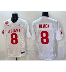 Men Indiana Hoosiers 8 Kaelon Black White F U S E 2025 National Champions Patch Stitched Football Jersey Men Indiana Hoosiers 8 Kaelon Black White F U S E 2025 National Champions Patch Stitched Football Jersey