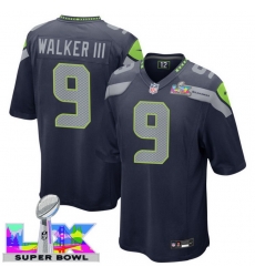 Men Women Youth Seattle Seahawks #9 Kenneth Walker III 2025 2026 Super Bowl LX F U S E Stitched NFL Jersey Blue Men Women Youth Seattle Seahawks #9 Kenneth Walker III 2025 2026 Super Bowl LX F U S E Stitched NFL Jersey Blue